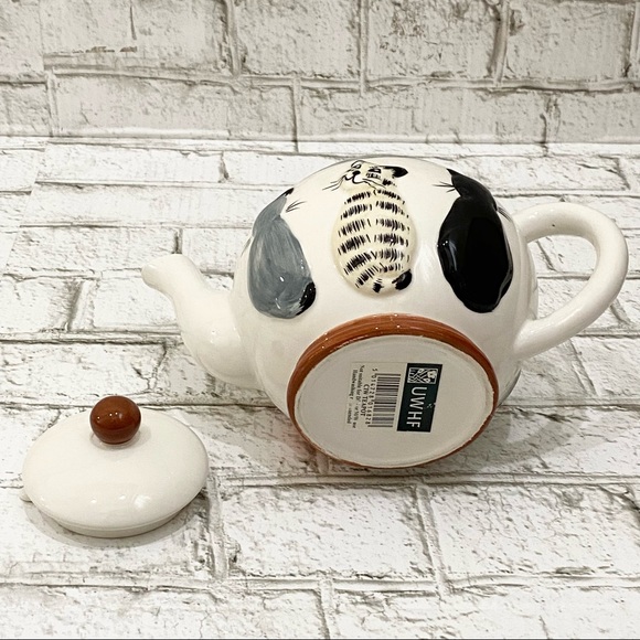 Vintage Hand painted Cat Ceramic Teapot - Picture 9 of 11